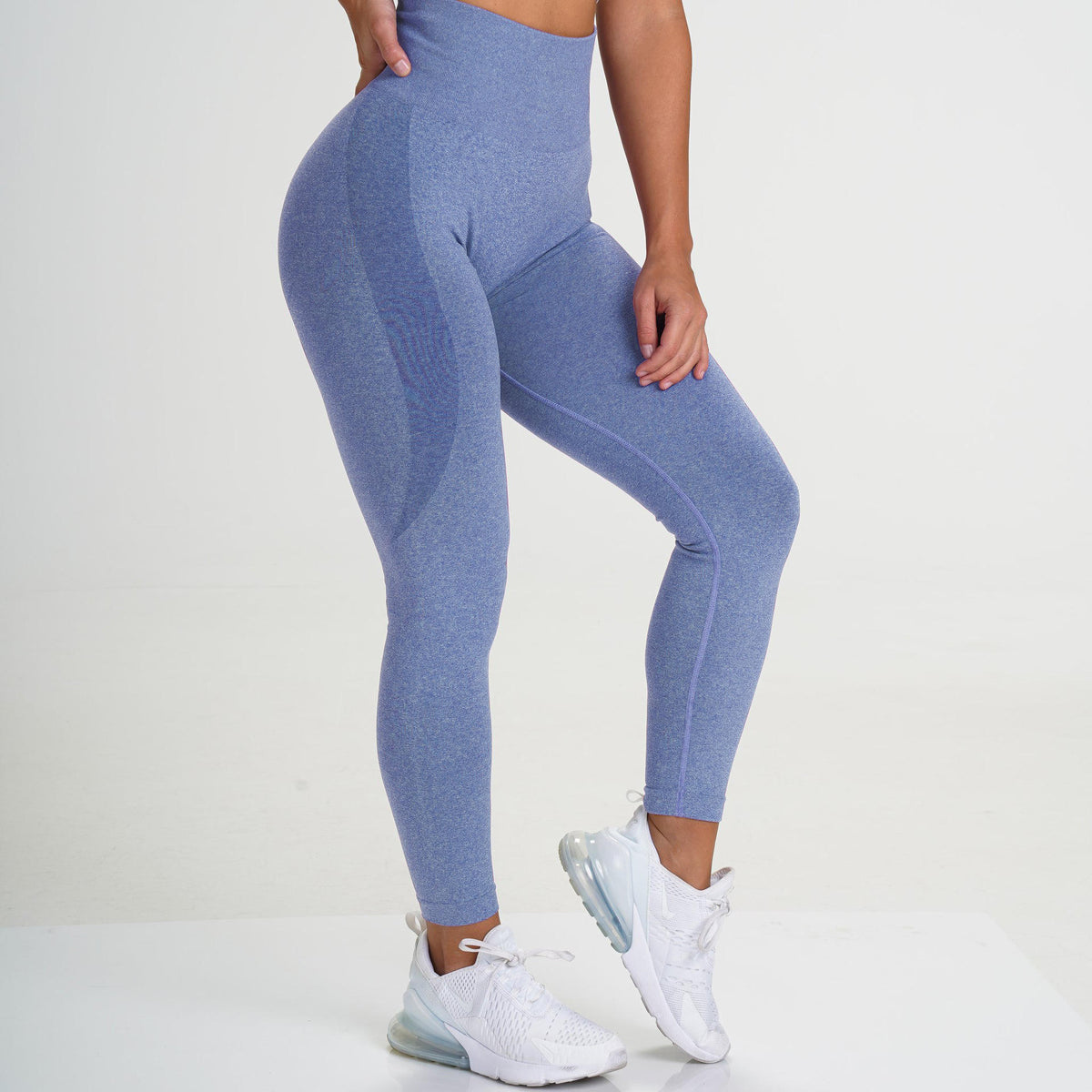 ZQGJB Yoga Pants for Women Non See Through-High Waisted Tummy Control  Tights Leggings Solid Color Workout Sports Running Athletic Skinny Pants  Blue XL